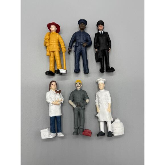 Safari LTD Everyday Heroes People At Work Lot Of 6 Figures Include Vet Chef Cop - Picture 1 of 7